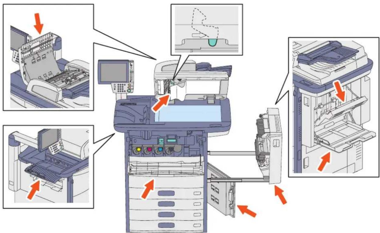TOSHIBA E-Studio 6570c - Maskinens luckor - 1