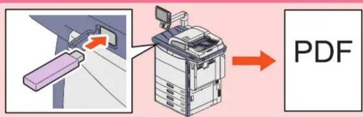 TOSHIBA E-Studio 6570c - Utskrift av ett PDF-dokument som finns lagrat på ett USB-minne - 1