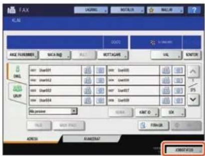 TOSHIBA E-Studio 6570c - Tryck på [JOBBSTATUS]. - 1
