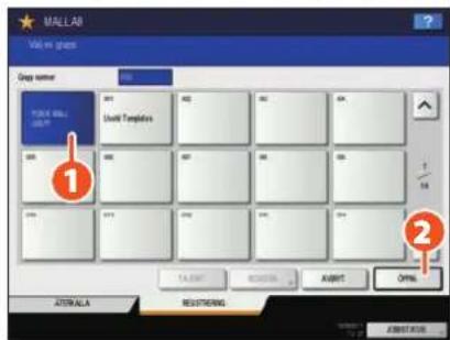 TOSHIBA E-Studio 6570c - Registrering av mallar med scanningsinställningar som används ofta - 3