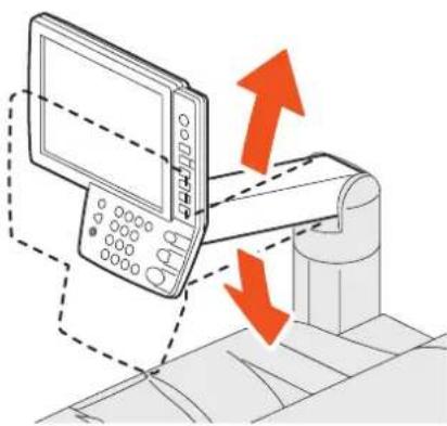 TOSHIBA E-Studio 6570c - Justering av höjd på kontrollpanelens - 1