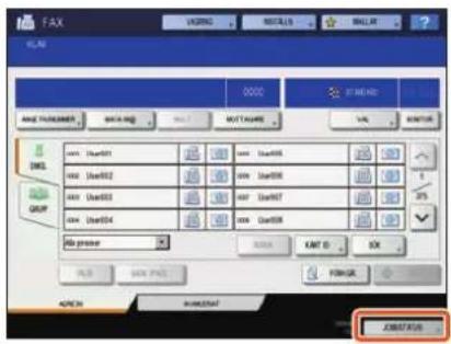 TOSHIBA E-Studio 6570c - Tryck på [JOBBSTATUS]. - 1
