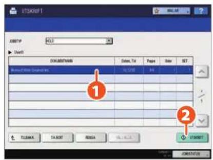 TOSHIBA E-Studio 6570c - Utskrift av enbart tillåtna data enligt inställning på kontrollpanelen - 3