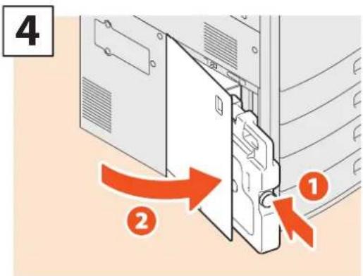 TOSHIBA E-Studio 6570c - Byte av resttonerbehållare - 2