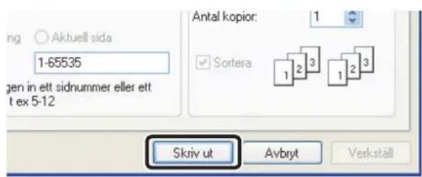 SHARP MX-5500N - Välj skrivarinställningar. - 1