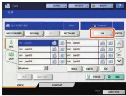 TOSHIBA E-Studio 6560c - Tryck på [VAL]. - 1