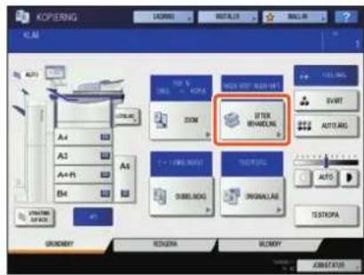 TOSHIBA E-Studio 6560c - Tryck på [EFTERBEHANDLING]. - 1