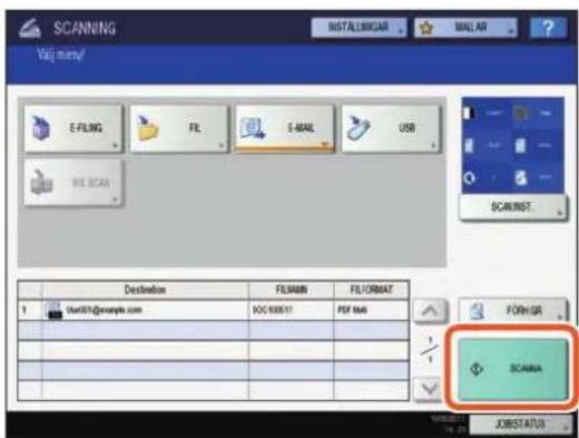 TOSHIBA E-Studio 5560c - Bifoga scannade data till ett e-mail - 3