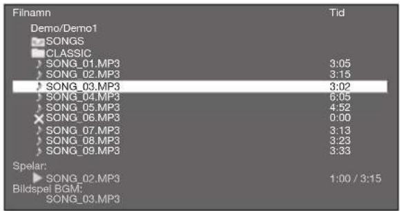 Filamn Demo/Demo1 SONGS CLASSIC SONG_01.MP3 SONG_02.MP3 SONG_03.MP3 SONG_04.MP3 SONG_05.MP3 SONG_06.MP3 SONG_07.MP3 SONG_08.MP3 SONG_09.MP3 Spelar: SONG_02.MP3 Bildspei BGM: SONG_03.MP3 Tid 3:05 3:15 3:02 6:05 4:52 0:00 3:13 3:23 3:33 1:00 / 3:15