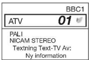 BBC1 ATV 01 PALI NICAM STEREO Textning Text-TV Av: Ny information