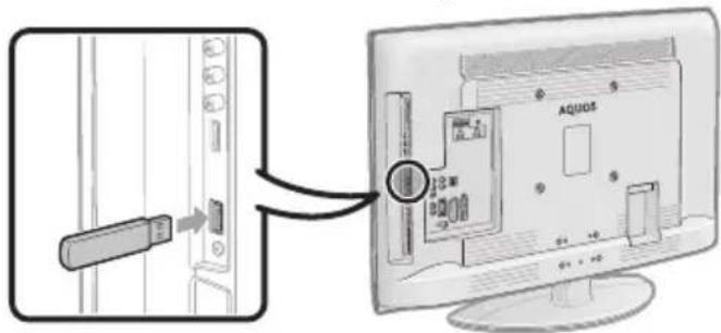 SHARP LC-42DH77S - Ansluta en USB-enhet - 1