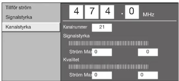 SHARP Aquos LC-65XS1E - - Kontroll av kanalstyrka - 1