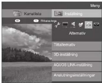 SHARP Aquos LC-60LE740RU - Inställning av alternativa funktioner - 1