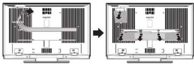 SHARP Aquos LC-52HD1E - Borttagning av anslutningskopplingarnas skyddslock - 1