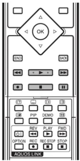 SHARP Aquos LC-52HD1E - Knappar för hårddiskmanövrering - 1