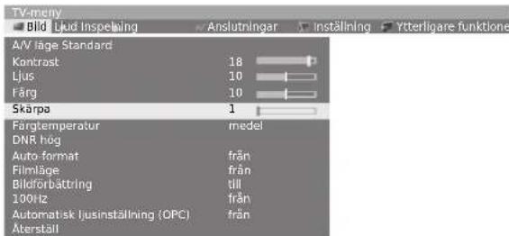 SHARP Aquos LC-46HD1E - Menyn Bild - 1
