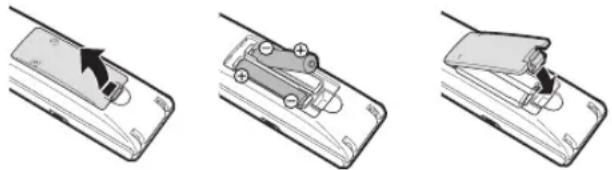 SHARP Aquos LC-52XS1E - Isättning av batterier - 1