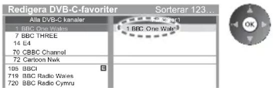 Redigera DVB-C-favorite Sorterar 123... Alta DVB-C kanaler 1 BBC One Wales 7 BBC THREE 14 E4 70 CBBC Channel 72 Cartoon Nwk 105 BBCI 719 BBC Radio Wales 720 BBC Radio Cymru