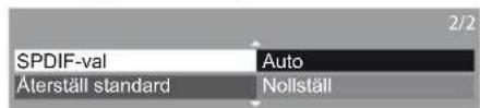 SPDIF-val Alerställ standard Auto Nollställ 2/2