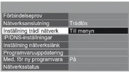 PANASONIC Viera TX-L47DT50E - Välj [Inställning trådl nätverk] - 1