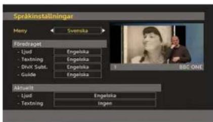 Spräkinställningar Memy Svenska Fördraget - Ljud Engelska - Textning Engelska - DIVK Subt. Engelska - Guide Engelska 1 BBC ONE Aktuellt - Ljud Engelska - Textning Ingen