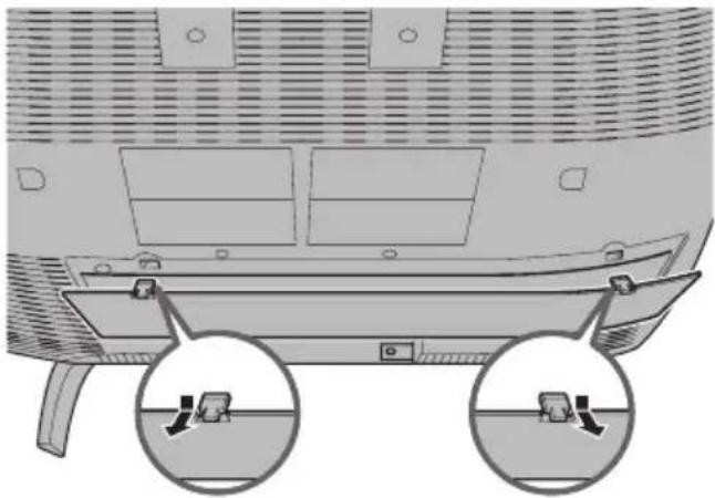 JVC LT-32A60BU - Losstagning av luckan för uttagen - 1