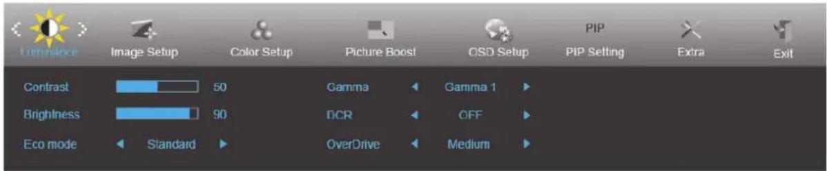 AOC Q2577PQU - OSD Setting (Bildskärmsinställning) - 1
