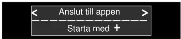 Anslut till appen Starta med +