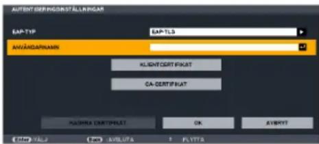AUTENT DERPINGORSTÄLLINGPLANAR EAP-TYP EAP-TLS ANLANDAPHANN KLIGHTSERT FIKUST CA CERTIFINAT KUUMRA CERTIFINAT OK AVRIVIT