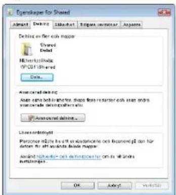 Egenskaper For Shared Ament Deering Ebitnet Trigpen unmetar Asparer Deering en fler och mappar Shared Dial Mitaristivåning IP CD11 Shared Data... Advanced sharing After some bilirrifter, drops less resurser och avs andra minderade elementatoren. Advanced sharing... User contentyst Personar måde har ett vildantende och bument på den för datum för att avands delde mappar Advanced hildende och dextenscenter om är andre bittlæmper... OK Adopt Viewlist