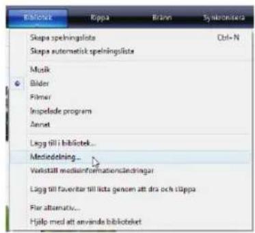 Skapa speninglistes Skapa automatisk speninglistes Music Bilder Filmer Inspelede program Annet Ligg till i bibliotek... Mediedetning... Voriställ mediainformationsändringar Ligg till faveriter till lista genom att dra och läppa Fier alternativ... Hjälp med att använde biblioteket