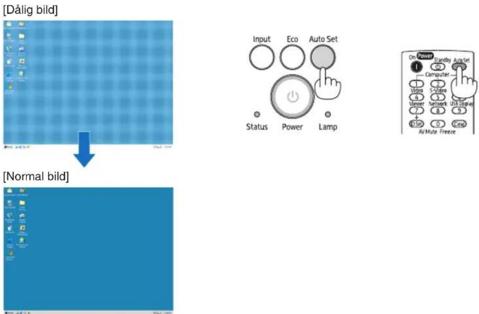 RICOH PJ WX5350N - ⑦ Automatisk optimering av datorsignal Bildjustering med Autokalibrering - 1