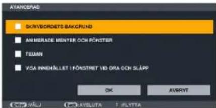 AVANCEPAD SKRIVBORDETS BAKGRUND ANMERADE MENYER OCH FÖNSTER TEMAN VISA INNEDÅLLET I FÖNSTRET VID DRA OCH SLÄPP OK AVRYT WALJ AYSLUTA FLVTTA