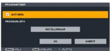 PROGRAMMER ✓ ACTIVERA PROGRAMLISTA INSTALLNINGAR OK AVERIT