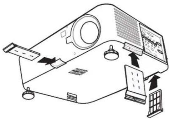 Diagram illustrating a device's internal components and airflow, including fan, screen, and panel with directional arrows indicating movement.