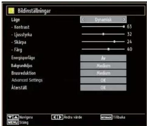 Luxor LED32LXC - Konfi gurering av bildinställningar - 1