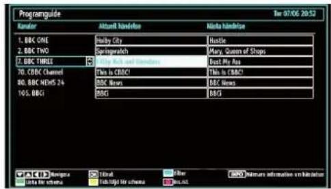 Luxor LED32LXC - Visa elektronisk programguide (EPG) - 1
