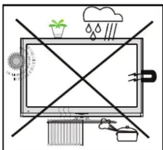 Luxor LED32LXC - Anslutning till ett TV-distributionssystem (kabel-TV osv.) från tuner: - 1
