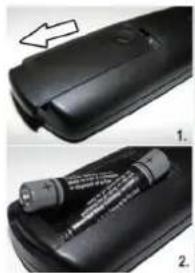 Luxor LED32LXC - Sätta i batterier - 1