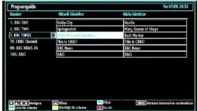 Luxor LED32DL - Visa elektronisk programguide (EPG) - 1