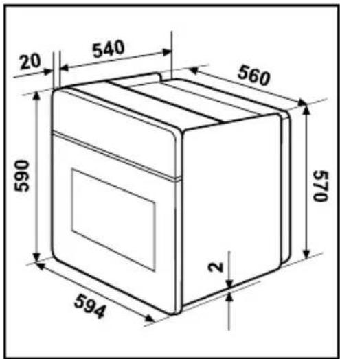 ELEKTRO HELIOS SU4500W - Inbyggnadsmått under bänk - 1