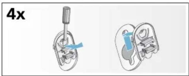 BOSCH WAT286T7SN - Sätt tillbaka transportsäkringarna: - 1