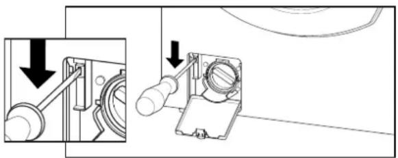 Schulthess BaseLine TM 5056 - Öppna luckan under ett strömavbrott eller när maskinen är trasig: - 1