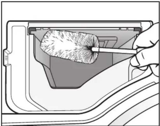MIELE WMG 120 NDS - Rengöra utrymmet för tvättmedels- behållaren - 1