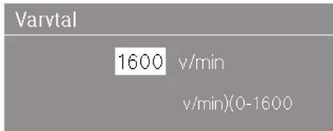 Varvtal 1600 v/min v/min)(0-1600