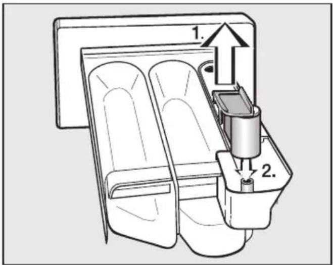 MIELE W 3375 NDS - Rengöra tvättmedelsbehållaren - 2