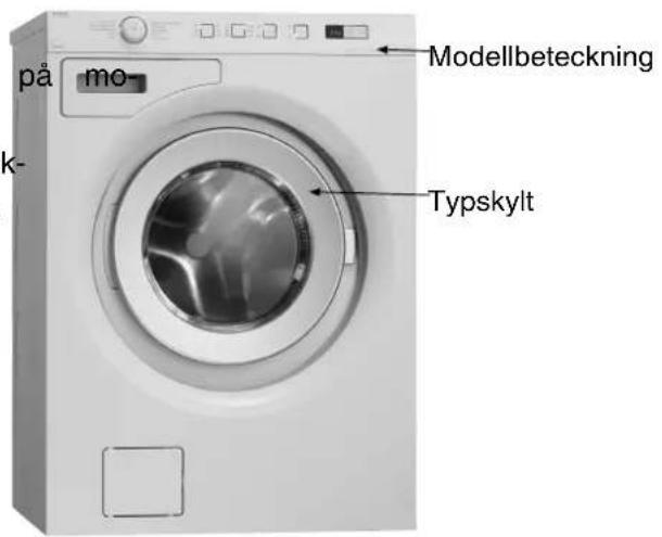 på mo Modellbeteckning Typskylt k-