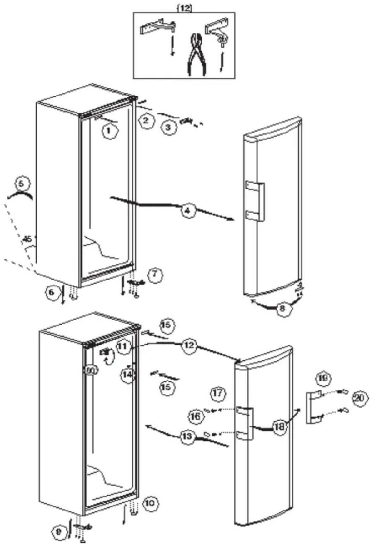 Cylinda F 6285N - Byte av dörrar - 1