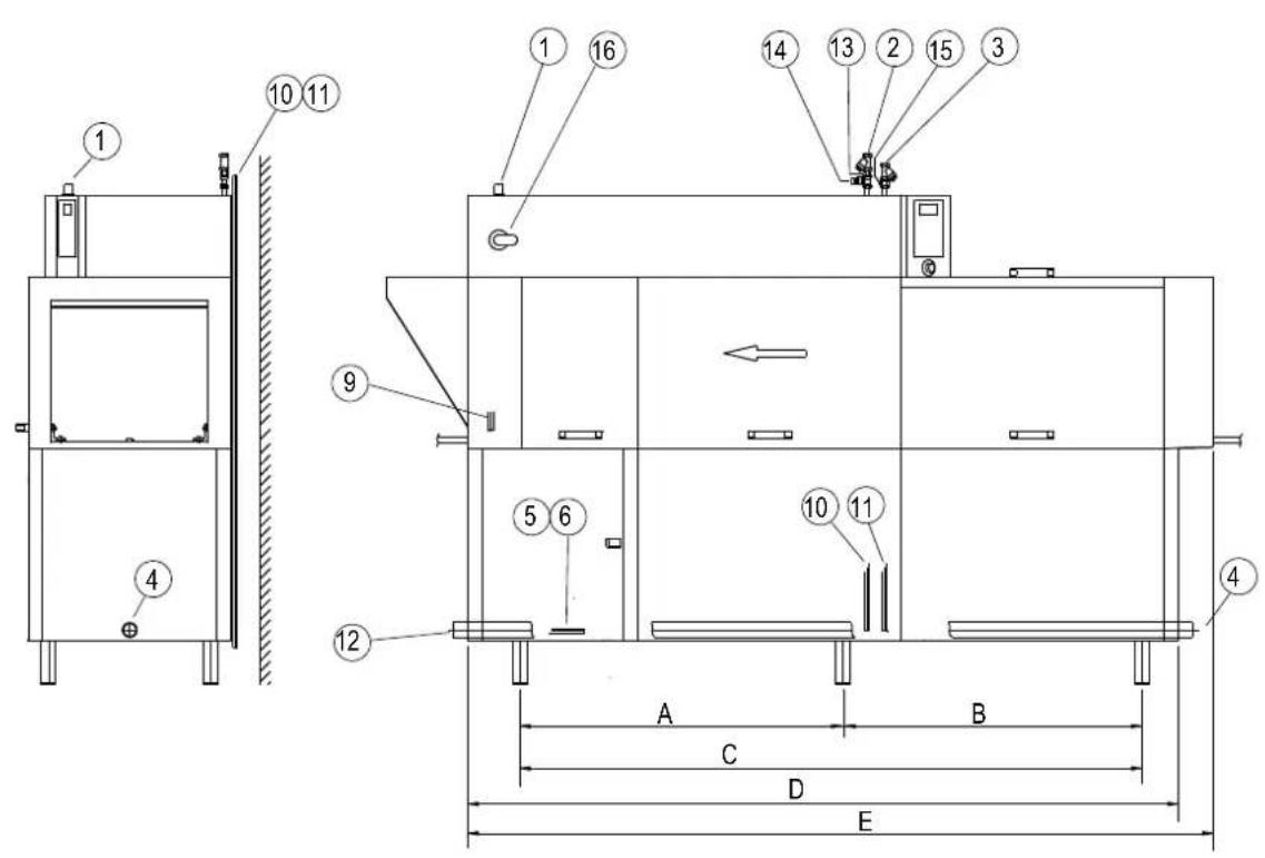 Metos WD-421E - Installation - 1