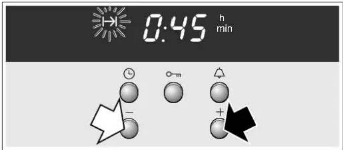 0:45 h min + -